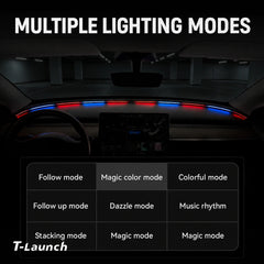 Juniper-Style Dashboard Ambient Light Kit with BSD Warning for Tesla Model Y 2020-2024