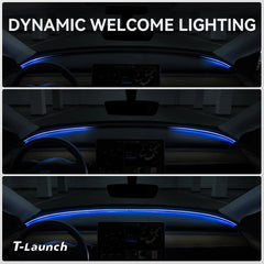 Juniper-Style Dashboard Ambient Light Kit with BSD Warning for Tesla Model Y 2020-2024 - T-Launch
