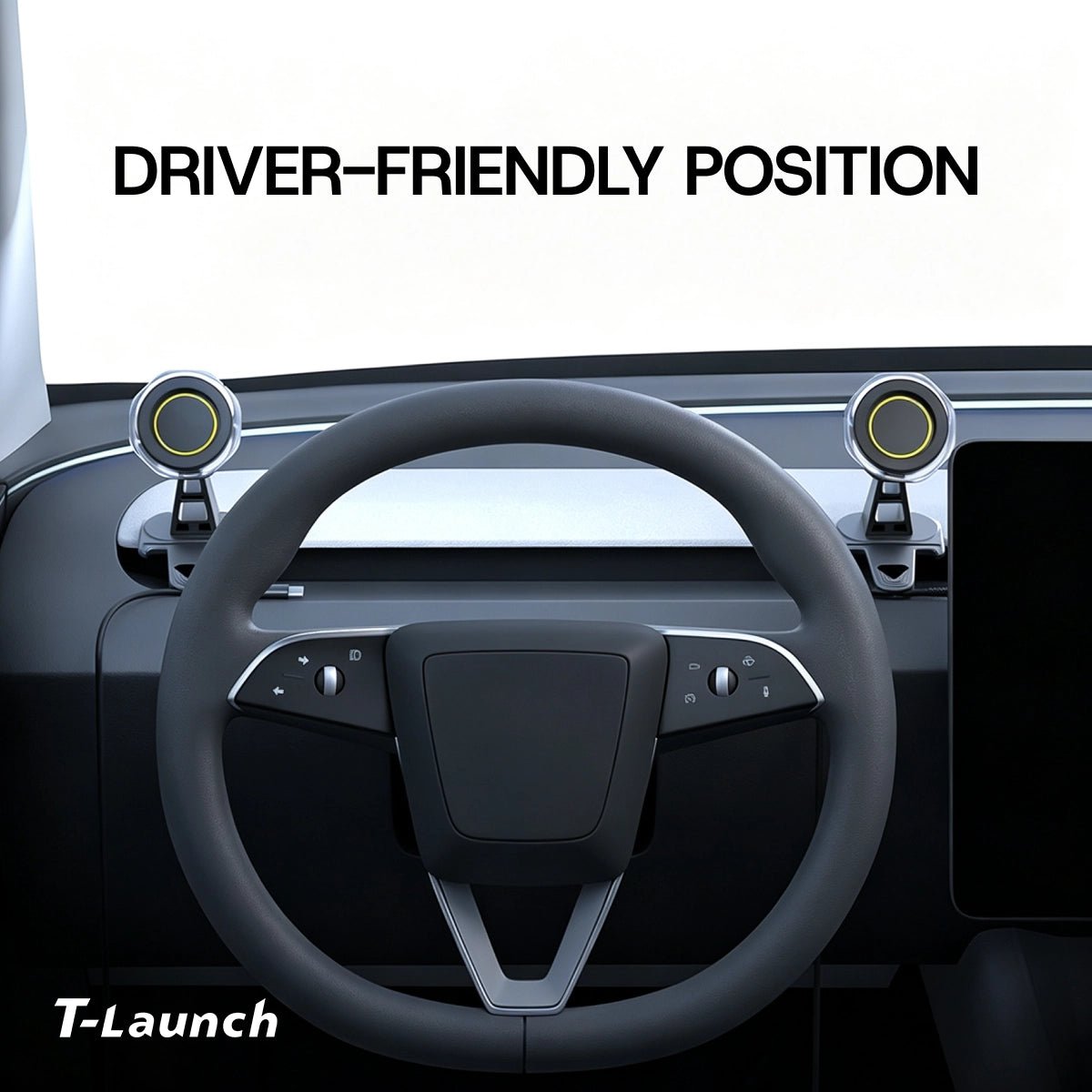 Dashboard Vent Clip Magnetic Phone Holder for Tesla Model 3 2024+/ Model Y 2025+ - T-Launch