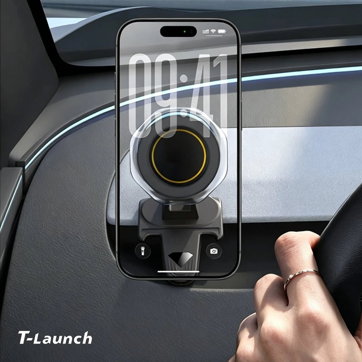 Dashboard Vent Clip Magnetic Phone Holder for Tesla Model 3 2024+/ Model Y 2025+ - T-Launch