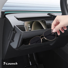 Dashboard Side Mini Glove Box Storage Organizer for Tesla Model Y/Y L 2025+