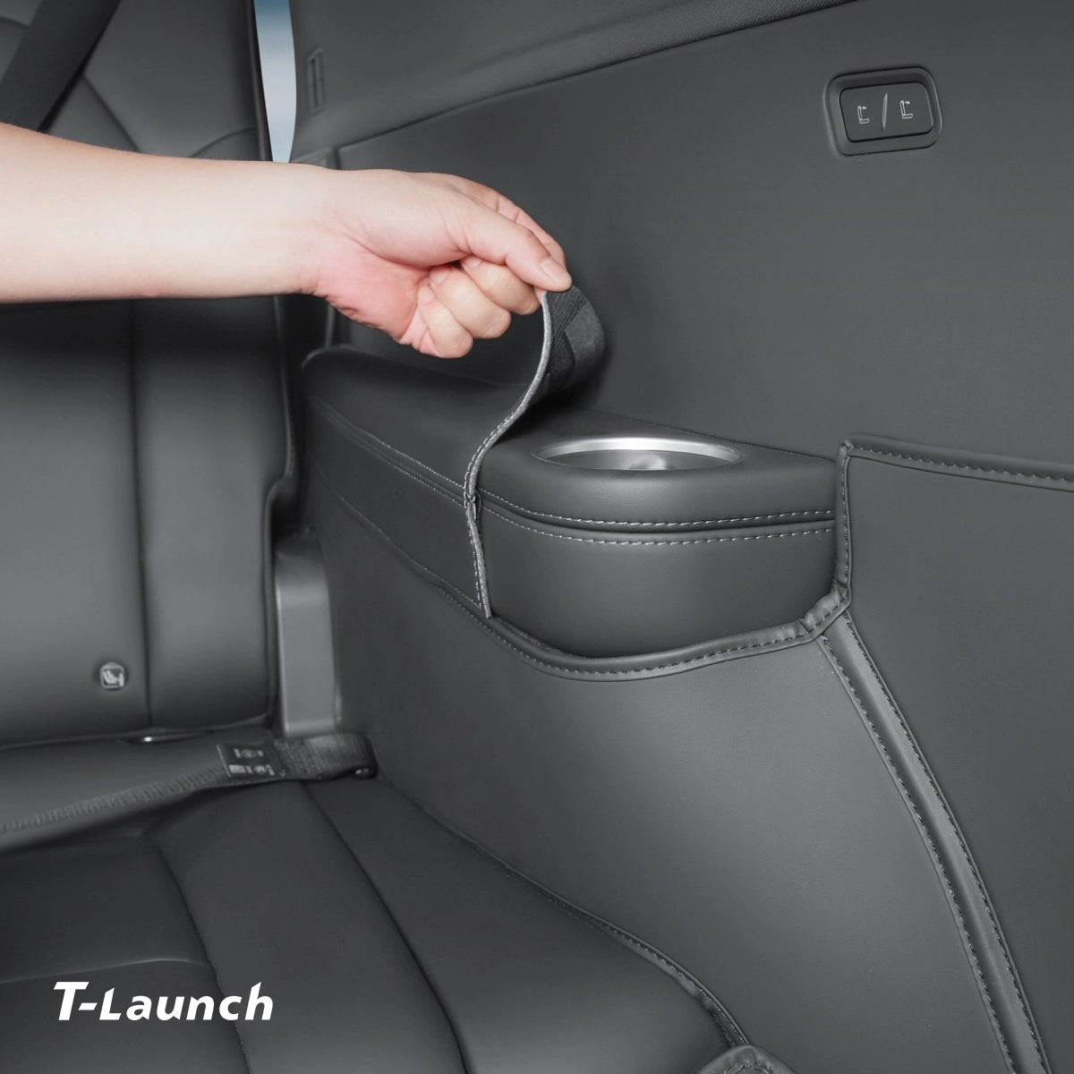 Nappa Leather Door Armrest Pads for Tesla Model Y L 2026+ - T-Launch
