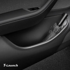 TPE Door Pocket Storage Box with Emergency Release Pull Ring for Tesla Model Y/Y L 2025+ - T-Launch