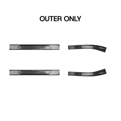 Carbon Fiber Style Door Sill Protectors for Tesla Model Y L 2026+