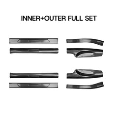 Carbon Fiber Style Door Sill Protectors for Tesla Model Y L 2026+