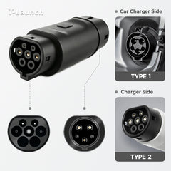 Type 2 to Type 1 EV Charging Adapter