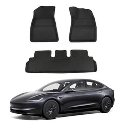 All Weather XPE Interior Floor Mats Cargo Liners Set for Tesla Model 3 Highland Standard 2025+ - T-Launch