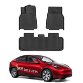 All Weather TPE Interior Floor Mats Cargo Liners Set for Tesla 2021-2024 Model Y - T-Launch