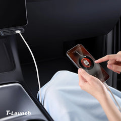 האב USB-C הנסתר והקיפול מתחת למסך עבור טסלה מודל 3/Y/Y L