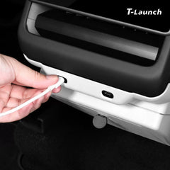 Rear Console Anti-Kick Panel Storage Box for Tesla Model 3/Y 2024+