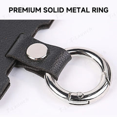 Tarjetero de cuero genuino de primera calidad para llaves Tesla Model 3/A (2017–2025+)