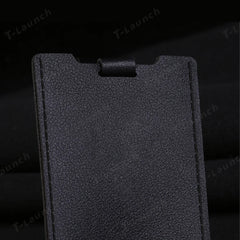 Tarjetero de cuero genuino de primera calidad para llaves Tesla Model 3/A (2017–2025+)