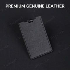 Tarjetero de cuero genuino de primera calidad para llaves Tesla Model 3/A (2017–2025+)