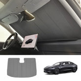 Graphite-Insulated Foldable Front Windshield Sunshade for Tesla Model 3 Highland Standard 2025+