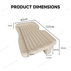 Nadmuchiwany materac kempingowy na tylne siedzenie Tesla Model 3/rok/S/X