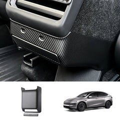 Rear Center Console Air Vent Cover & Lower Kick Panel Protector for Tesla Model Y L 2026+