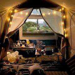 Inflatable Tailgate Camping Tent with Projection Screen for Tesla Model 3/Y/S/X