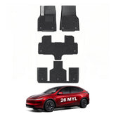 Dual-Layer All-Weather Floor Mats with Metal Pedal for Tesla Model YL 6-Seater 2026+ (LHD Only)