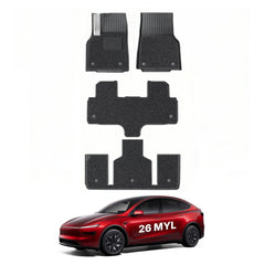 Dual-Layer All-Weather Floor Mats with Metal Pedal for Tesla Model YL 6-Seater 2026+ (LHD Only)