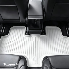 White All-Weather TPE Floor Mats for Tesla Model Y L 2026+