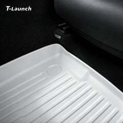 White All-Weather TPE Floor Mats for Tesla Model Y L 2026+