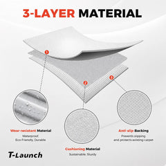 White All-Weather TPE Floor Mats for Tesla Model Y L 2026+ - T-Launch