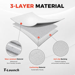White All-Weather TPE Floor Mats for Tesla Model Y L 2026+
