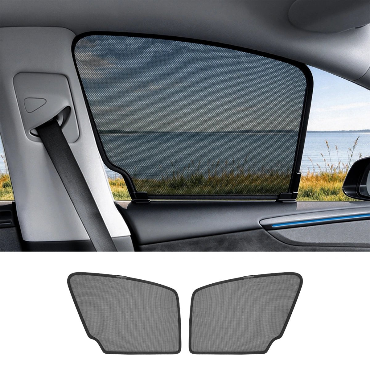 Mesh Side Window Sunshades for Tesla Model 3/Y/YL 2021+ - T-Launch