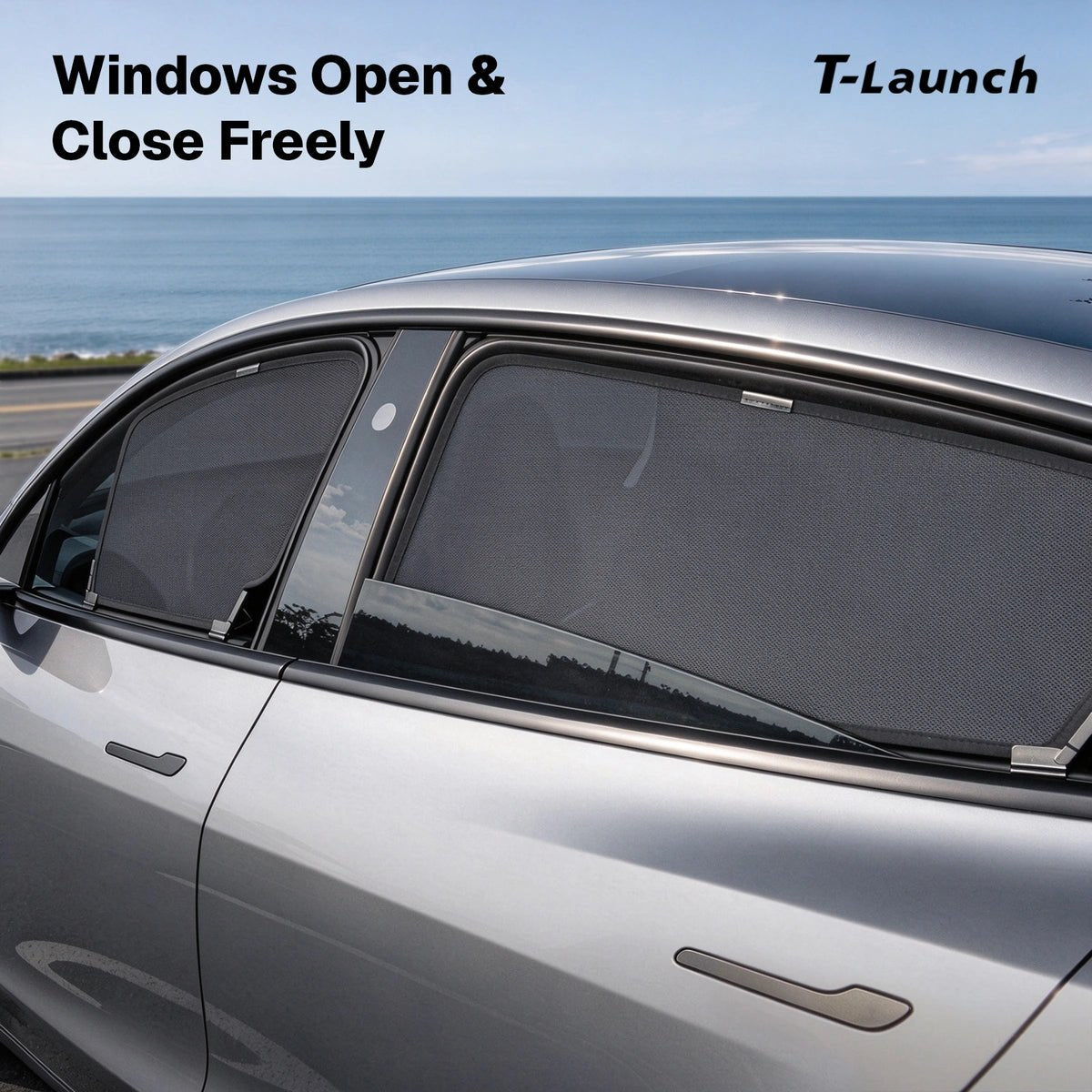 Mesh Side Window Sunshades for Tesla Model 3/Y/YL 2021+ - T-Launch