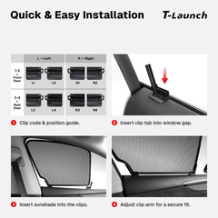 Mesh Side Window Sunshades for Tesla Model 3/Y/YL 2021+ - T-Launch