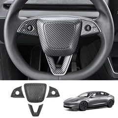 Steering Wheel Panel Decor Cover Trim for Tesla Model 3 Highland 2024+