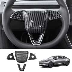 Steering Wheel Panel Decor Cover Trim for Tesla Model 3 Highland 2024+