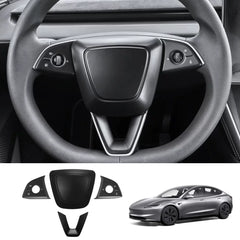 Steering Wheel Panel Decor Cover Trim for Tesla Model 3 Highland 2024+