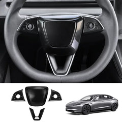 Steering Wheel Panel Decor Cover Trim for Tesla Model 3 Highland 2024+