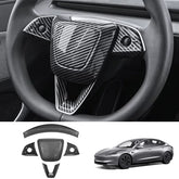 Steering Wheel Panel Decor Cover Trim for Tesla Model 3 Highland 2024+