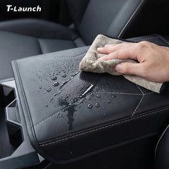 Nappa Leather Center Console Armrest Cover for Tesla Cybertruck 2024+ - T-Launch