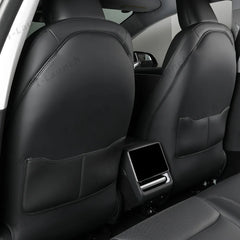 Sparkskydd i nappaläder för ryggstöd Tesla Model Y Enbär 2025+ / Model 3 Höglandet 2024+
