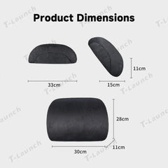 Alcantara Neck & Lumbar Support Pillow for Tesla Model 3/Y/X/S/Cybertruck