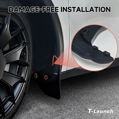 No-Drill Front & Rear Fender Mud Flaps for 2026 Tesla Model Y L