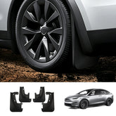 No-Drill Front & Rear Mud Flaps Splash Guards for Tesla Model X 2023-2026