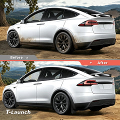 No-Drill Front & Rear Mud Flaps Splash Guards for Tesla Model X 2023-2026