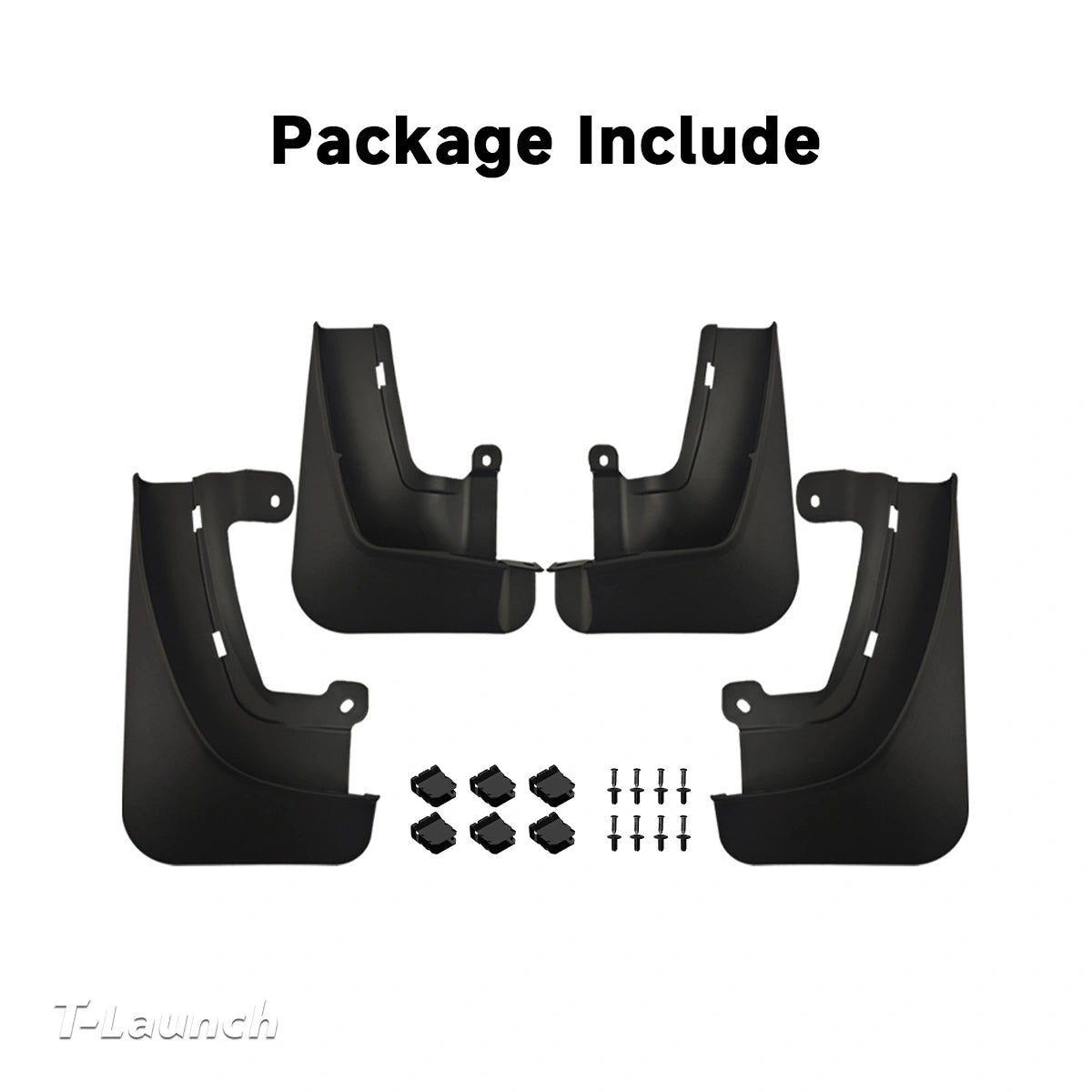 No-Drill Front & Rear Mud Flaps Splash Guards for Tesla Model X 2023-2026 - T-Launch