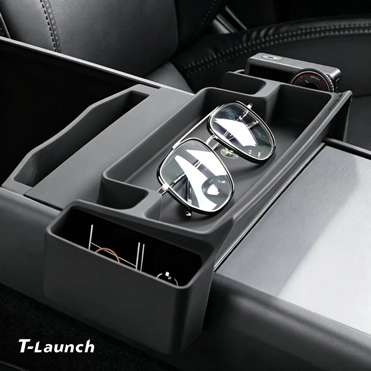 Center Console Organizer Tray with Sunglasses Holder for Tesla Model 3/Y/Y L 2024+ - T-Launch