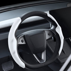 Anti-Slip Suede Steering Wheel Cover for Tesla Model YL 2026+