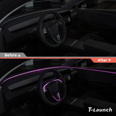 RGB Ratstyringshjul Ambient Belysningskit til Tesla Model 3 Highland 2024+/Model Y Juniper 2025+/Model YL 2026+