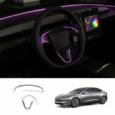 RGB Steering Wheel Ambient Lighting Kit for Tesla Model 3 Highland 2024+/Model Y Juniper 2025+/Model Y L 2026+