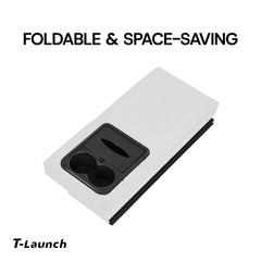 Foldable Rear Seat Storage Box with Cup Holders for Tesla Model Y L 2026+