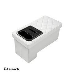 Foldable Rear Seat Storage Box with Cup Holders for Tesla Model Y L 2026+