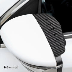 Carbon Fiber Style Rear View Mirror Rain Visors for Tesla 3/Y/S/X/Cybertruck - T-Launch