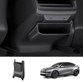 Rear Center Console Kick Guard & Storage Box for Tesla Model Y Juniper 2025+ / Model 3 Highland 2024+